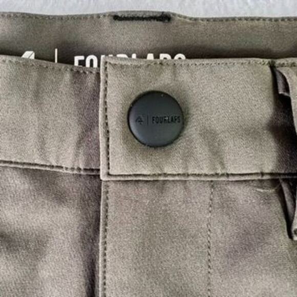 FOURLAPS Pants Mens 34X28 Olive Green Traverse Straight Leg Army 1072 Active - Picture 6 of 12